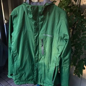 Green Men’s Columbia Omni Wick Rain Jacket